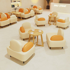 Meubles de <span class=keywords><strong>restaurant</strong></span> en bois modernes, canapé de banquette, usage commercial pour cafés, librairies, bibliothèques, durables, respectueux de l'environnement, faciles à nettoyer - Product Image 4