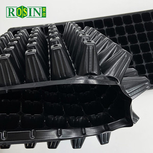 Nampan bibit plastik PVC kualitas tinggi kustom nampan pembibitan tanaman nampan bibit plastik dengan lubang drainase dalam berbagai ukuran