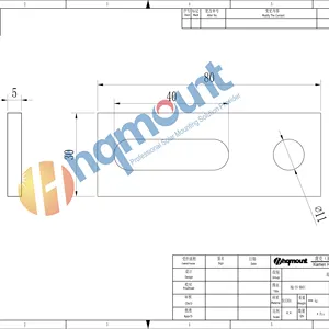 HQ MOUNTMA01ハンガーボルト用ソーラーアダプタープレートステンレス鋼304ソーラーモジュールブラケットプレートキット