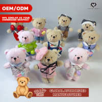 Jouets en peluche ours en peluche, vêtements de poupée personnalisés doux pour la peau et respectueux de l'environnement, cadeaux de fête, vente en gros possible