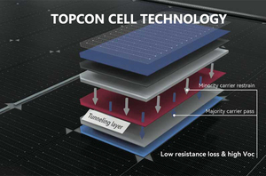 แผงโซลาร์เซลล์ Topcon 570w 575w 580w 585w ขายส่งราคาถูก - Product Image 5