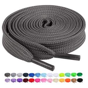 Lacets de chaussures de sport en polyester épais à double couche personnalisés, lacets de baskets colorés en gros - Product Image 3