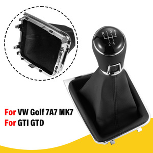 Poignée de levier de vitesse en cuir 5/6 vitesses pour Volkswagen Golf 7 GTI, ergonomique - Product Image 2