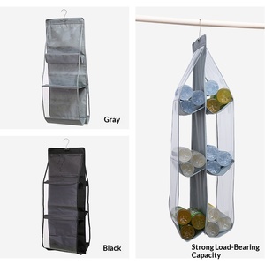 Thickened Non-Woven Fabric Dustproof Wall-Mounted Double-Sided <b>Storage</b> <b>Hanging</b> Organizer <b>Bag</b> for Wardrobe with <b>Storage</b> Hook - Product Image 5