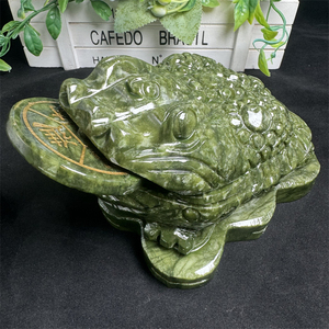 Venta al por mayor natural tallado a mano cristal dinero Rana suerte Xiuyan Jade <span class=keywords><strong>sapo</strong></span> para Fengshui - Product Image 1
