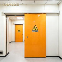Porte de salle de radiologie blindée contre les rayons X avec système de contrôle d'accès, porte de protection contre les radiations pour salle d'IRM hospitalière