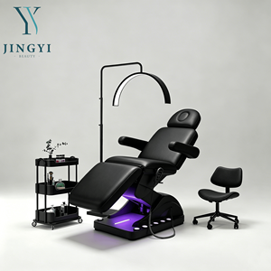 Nouvelle Arrivée - Fauteuil Facial Électrique, Lit Facial 3 Moteurs Inclinable, Table de Massage pour Esthéticienne, Lit Courbé pour Extensions de Cils en Salon de Beauté - Product Image 1