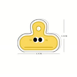 Vente en gros de pinces à papier en acrylique transparentes, simples, avec yeux de dessin animé à expressions amusantes, mignonnes, pour le bureau et la gestion de documents - Product Image 4