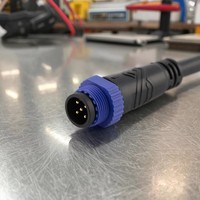 Adaptateur mâle-femelle en nylon, écrou M15, 10A, standard, 3/4 broches, connecteur de câble d'alimentation LED étanche IP67 en cuivre pour automobile