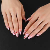 Pointes d'ongles françaises ABS pré-conçues en couleur, faux ongles à pression sur les pointes d'ongles Design