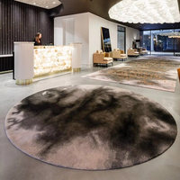 Tapis rond tufté à la main de luxe sur mesure pour hôtel, tapis de couloir et tapis de hall d'hôtel