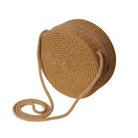 Sac bandoulière personnalisé en paille tressée avec logo en fil épais pour enfants, sac de voyage pour bébé, sac à la mode pour fille