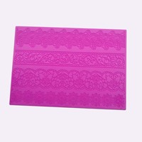 DIY 8 Arten Zucker-Spitzenmuster-Fondantmatte Blumenmuster Silikonform Fondant-Kuchen-Spitzenprägematten zur Kuchendekoration
