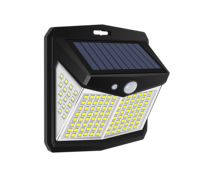 128 éclairages led extérieur avec capteur solaire, imperméable conforme à la norme IP65, applique murale