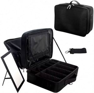 Échantillon Gratuit : Grande Trousse de Maquillage avec Sangle Arrière Amovible, Boîte à Cosmétiques, Organisateur d'Outils de Coiffure, Boîte de Rangement - Product Image 1
