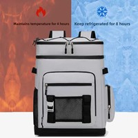 Sac isotherme de grande capacité en tissu Oxford, étanche, thermique, portable, style sac à dos, pour le camping, le pique-nique, la plage, la pêche, les activités de plein air