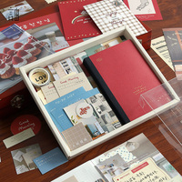 Ensemble cadeau de papeterie personnalisé format A6 avec papier thermique, autocollants Washi, notes, ruban adhésif, produits de journalisation, carnet de notes, bloc-notes pour l'enregistrement