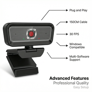 Cámara Web JWC028 4K con Micrófono y Altavoz Integrados, Sensor de Imagen Gran Angular para Videoconferencias y Llamadas de Video - Product Image 4