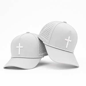 Wholesale Blank 5 Panel Hydro Laser Cut Hole Perforated Golf Cap Quick Dry Breathable Custom Logo Design Outdoor - Product Image 1