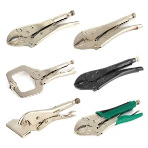 High Quality Locking Pliers CRV Steel Welding Tool Self Grip Locking Pliers Curved Jaws Straight Jaw channel Lock Pliers