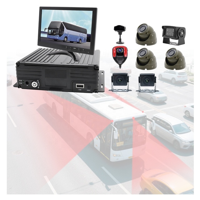 Bus Monitor 1080P 8 Channel 4G Gps Wifi 4K Mdvr Security Camera System Ahd Vehicle Reverse Display Screen Dash Cam For Trucks