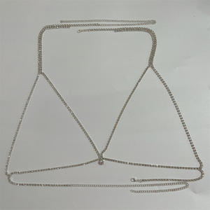 مثير دائرة صغيرة جدا فلاش الماس مرصع كروس قلادة الصدر حجر الراين طويل الجسم سلسلة الرقبة للرجل أو الإناث - Product Image 4