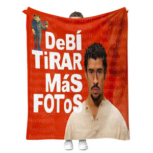 Couverture en peluche personnalisée nouvellement conçue, album Bad Rabbit Debi Tirar Mas Fotos, marchandises DTMF, je devrais avoir pris plus de <span class=keywords><strong>photos</strong></span> - Product Image 5