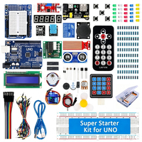 Kit de Iniciación Mejorado para Principiantes con Pantalla LCD 1602 IIC, Servo SG90, Placa de Pruebas, Cables Jumper, Ensamblaje DIY para UNO R3