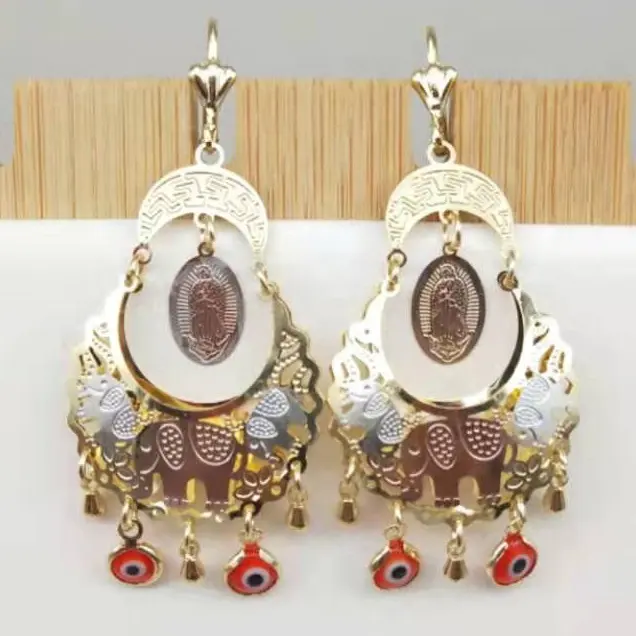 Toppik-joyería personalizada para hombre y mujer, oro de 14 quilates, mariposa, elefante, ojo malvado, colgantes, accesorios, 21524