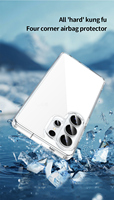 Coque de téléphone portable transparente antichoc en TPU souple et acrylique brillant, style urbain, pour S26 Ultra (3 couleurs disponibles)