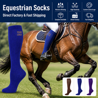 Chaussettes d'équitation haute performance à compression, absorbantes, couleur personnalisée, pour l'équitation