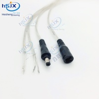 Connecteur de Câble d'Alimentation DC Étanche IP65 HE SHENG JIA XING D-038, Prise Mâle à Contacts en Cuivre, 2A 250V, Boîtier PVC, Adaptateur 4/8/10 Broches