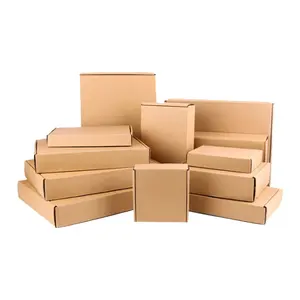 Hızlı teslimat çoklu boyut güçlü 3 katmanlı karton kahverengi kutu hediye paketi ev mağaza için oluklu kutu