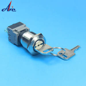 Interrupteur à clé 22mm à verrouillage 1NO1NC Interrupteur à clé <span class=keywords><strong>2</strong></span> <span class=keywords><strong>positions</strong></span> pour portes automatiques - Product Image 6