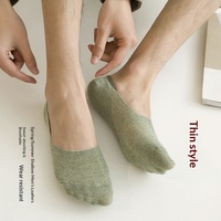 Chaussettes invisibles pour hommes, fines, en coton, respirantes, confortables, pour l'été, pour le sport et les occasions décontractées, 6205