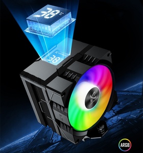 Enfriador de CPU de ordenador de alto rendimiento de nuevo diseño 2024 ARGB 4 tubos <span class=keywords><strong>LGA</strong></span> 2011 1366 <span class=keywords><strong>1200</strong></span> 1700 <span class=keywords><strong>115X</strong></span> AM5 AM4 refrigeración de CPU con pantalla - Product Image 2
