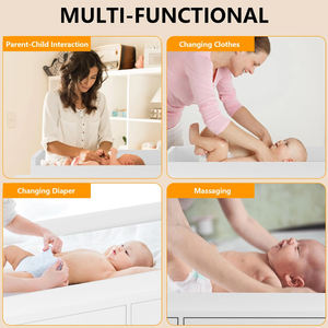 Table à langer moderne blanche personnalisable en gros avec <span class=keywords><strong>commode</strong></span> à <span class=keywords><strong>6</strong></span> <span class=keywords><strong>tiroirs</strong></span> durable pour chambre de bébé - Product Image 4