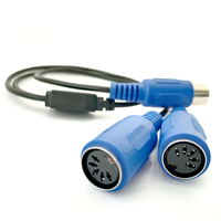 Câble MIDI, prise DIN 5 broches mâle à 2 double DIN femelle adaptateur Jack stéréo câble d'extension séparateur Y