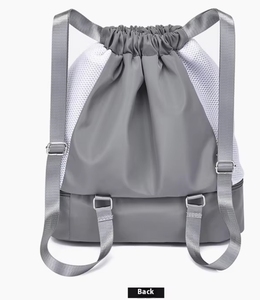 Large Capacity Double-Layer Shoe Placement New Style Sports Basketball <b>Drawstring</b> <b>Backpack</b> Zipper Closure for Travel Outdoor Use - Product Image 4