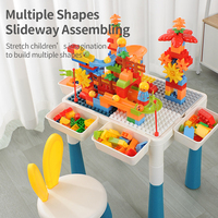 Enfants éducatifs créatifs bricolage en plastique parc d'attractions enfants activité Table blocs de construction Table et chaise
