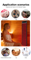 Panneau de luminothérapie rouge Saidi S-192, sauna sans couture pour tout le corps, 768 LED, prise US, structure en alliage d'aluminium durable