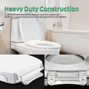 SS114 Coperchio WC Monoblocco Allungato a Chiusura Lenta in Polipropilene ad Alto Impatto <span class=keywords><strong>con</strong></span> Kit Completo di Installazione - Product Image 4