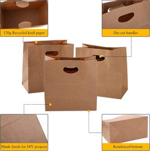 Sacs en papier kraft brun de qualité supérieure pour emballages de sandwichs, de collations et de plats à emporter, avec logo personnalisé imprimé, pour les commandes en gros de boulangeries et cafés. - Product Image 2