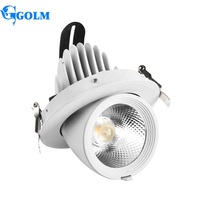 Spot encastré orientable à 360 degrés, rétractable, rotatif, réglable, en aluminium, pour éclairage encastré