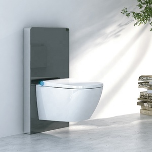 WC de salle de bain d'hôtel à siphon en S, avec bidet de toilette automatique pour lavage féminin et douchette E403 - Product Image 4