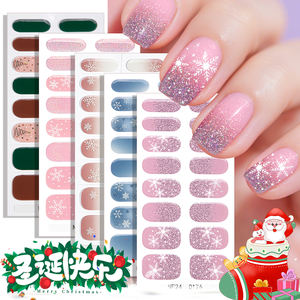 Pegatinas de Uñas en Gel 3D Navideñas de Zhengxiang, Calcomanías Francesas con Diseño de Copos de Nieve, Gel de Uñas de Plástico Semi-Curado con Luz UV - Product Image 6