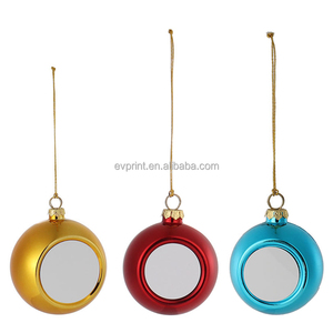 Boule de Noël en plastique à sublimation pour la décoration de la maison, design DIY imprimable, ornement d'arbre de Noël - Product Image 1