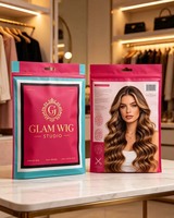 Échantillons Gratuits Sacs Personnalisés pour Perruques, Sacs d'Emballage Longs en Plastique Transparent PVC avec Fermeture Éclair, Pochettes pour Colliers et Bijoux, Sacs pour Perruques, Emballage pour Cheveux