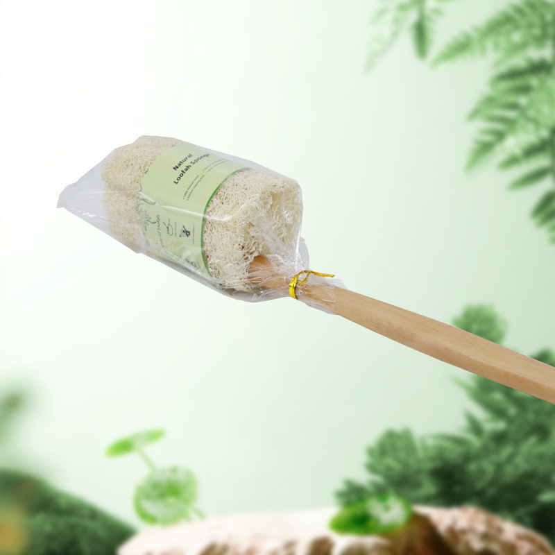 La couleur blanche du loofah doux