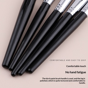 Brochas de maquillaje de pelo animal con mango de madera Cangzhou <span class=keywords><strong>para</strong></span> rostro, polvos sueltos, contorno y delineador de <span class=keywords><strong>ojos</strong></span> - Herramientas de belleza - Product Image 6